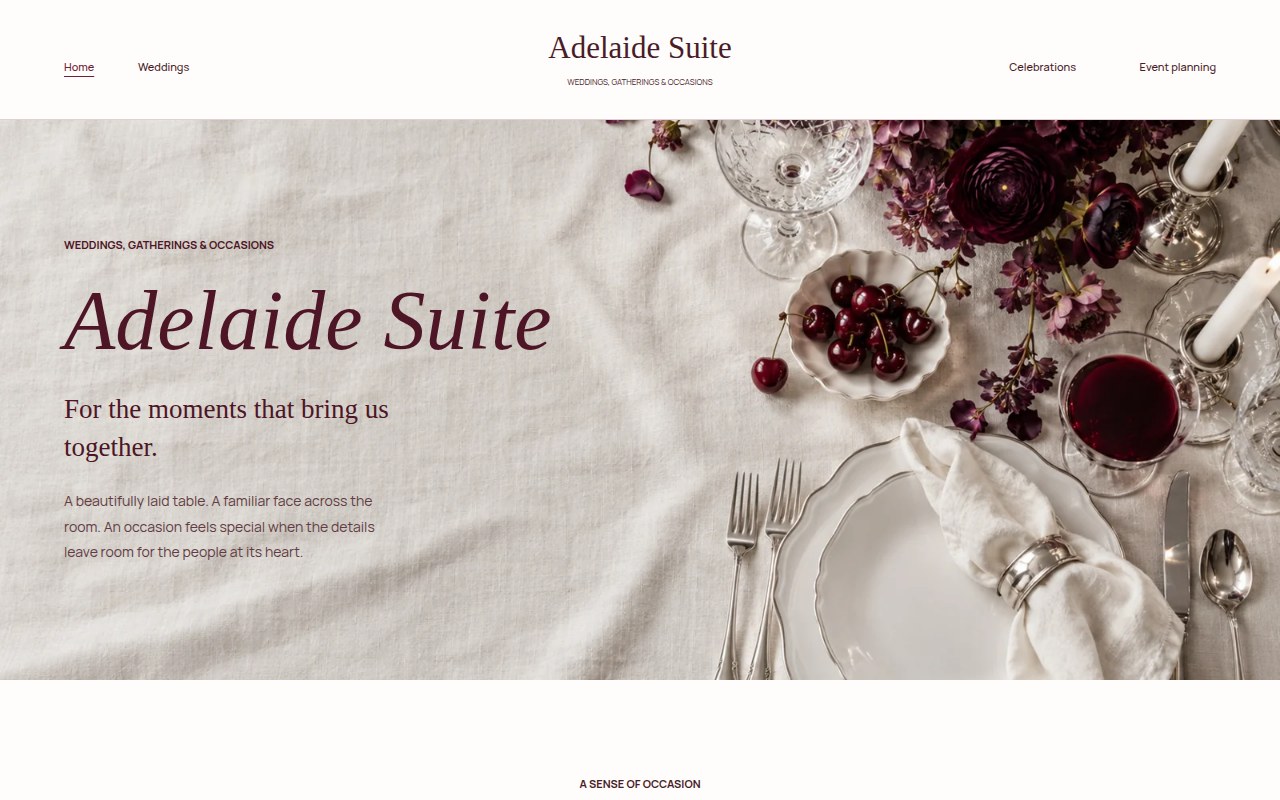 Adelaide Suite website