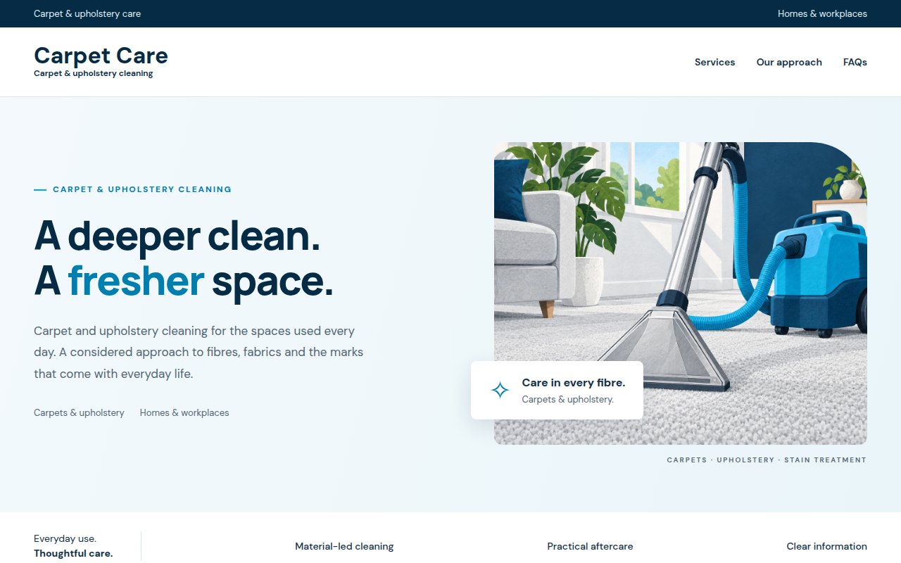 Carpet Care website