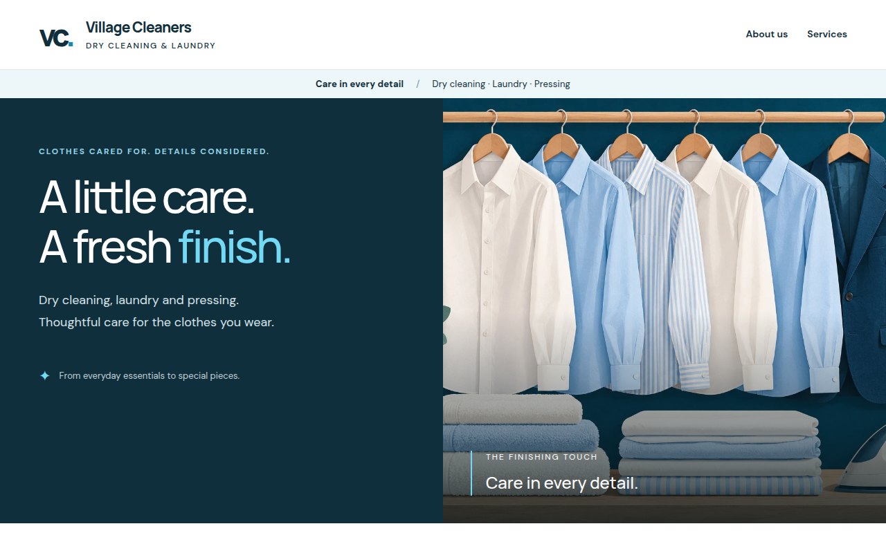 Village Cleaners website