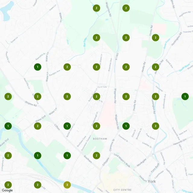 Google Maps rankings for emergency electrician around Clifton, July