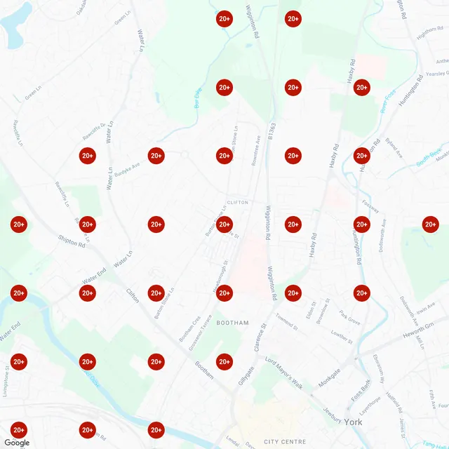 Google Maps rankings for emergency electrician around Clifton, Early June